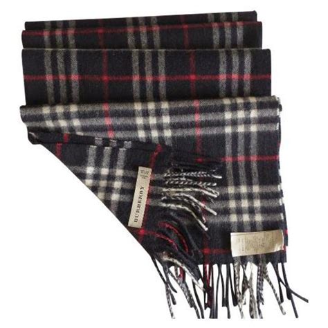 navy blue Burberry scarf